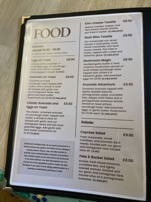 Brunch menu   at SOUL Wellness Hub & Café in Sowerby Bridge