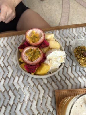 It was so fresh and delicious! 🥥🍍  at Fruit Cargo Cafe in Chiang Mai