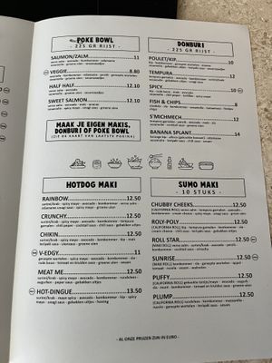 Menu with vege-vegan  at Maki Maki - Antwerpen in Antwerpen