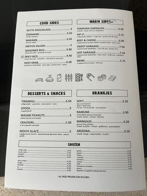 Menu with vege-vegan  at Maki Maki - Antwerpen in Antwerpen