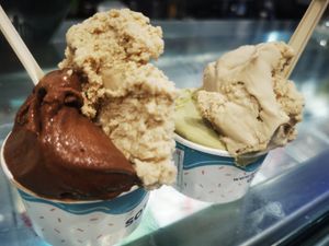 Vegan sugar free with Stevia. Chocolate, hazelnut & Pistache 😍 at Sottozero - Birgu in Birgu