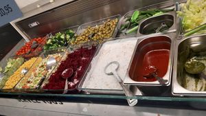 Salad buffet #Veganuary at Pure Veg India in Brussels