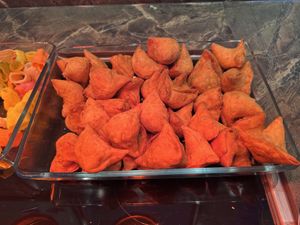 Samosas fresh  at Pure Veg India in Brussels