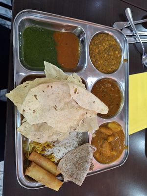 Thali at Pure Veg India in Brussels