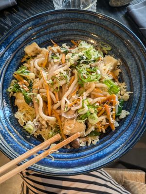 veggie noodles with tofu at Nami Sushi Restaurant in Opatija
