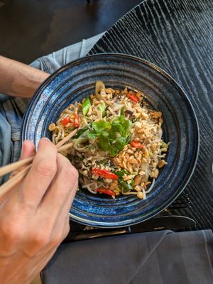 vegan pad thai... a bit too 🔥 at Nami Sushi Restaurant in Opatija