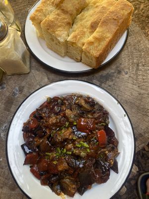 Caponata con focaccia   at Funga in Buenos Aires
