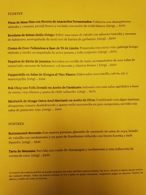 Menu 2/2024 at El Mundo Restaurante in Mexico City