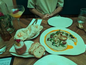 baba ghanoush and pate at El Mundo Restaurante in Mexico City