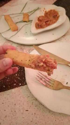 Aderezo Mediterráneo de alcachofas, alcaparras, aceitunas at El Mundo Restaurante in Mexico City