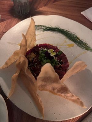 Tartare closeup   at El Mundo Restaurante in Mexico City