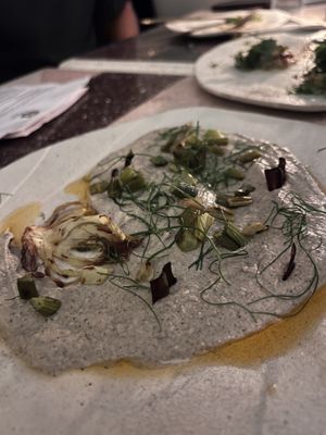 Baba ghanoush plate    at El Mundo Restaurante in Mexico City