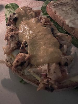 Sandwich closeup   at El Mundo Restaurante in Mexico City