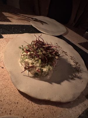 Micro greens  at El Mundo Restaurante in Mexico City