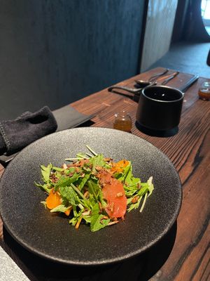 Mizuna Citrus Salad
mizuna. grapefruits. mandarin orange. jicama. sunflower seeds. flaxseeds. balsamic mandarin citrus dressing
 at KUKI Vegan in Kuala Lumpur