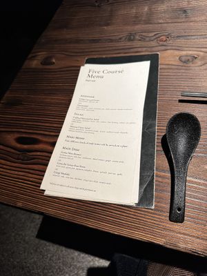 5-course menu  at KUKI Vegan in Kuala Lumpur