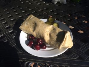 veggie burger wrap at Brews N Bytes Internet Cafe and Eatery in Danville