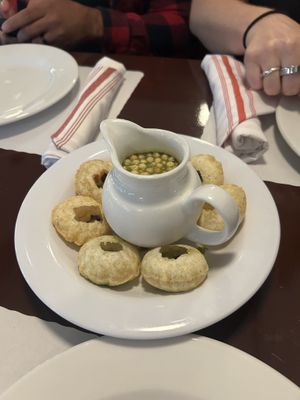 Pani puri  at Saffron Indian Cuisine in Cary