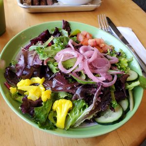 Vegan House Salad at GoodLife Cafe and Bakery in Mendocino