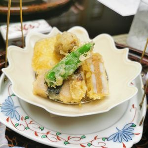 Vegetable tempura at Shisui - 割烹思水 in Kagoshima