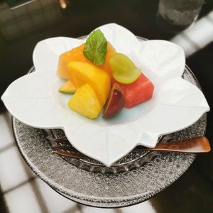 Seasonal fresh fruits as dessert at Shisui - 割烹思水 in Kagoshima