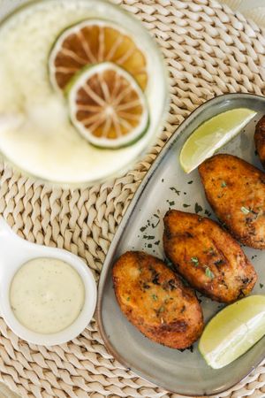 Bolinho de “bacalhau" vegan  at Alma Veg  in Carcavelos