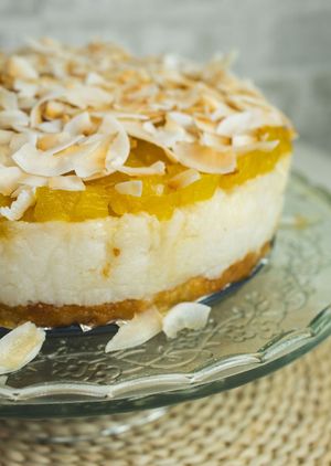 Tarte Piña Colada  at Alma Veg  in Carcavelos