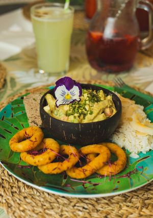 Soy curry  at Alma Veg  in Carcavelos