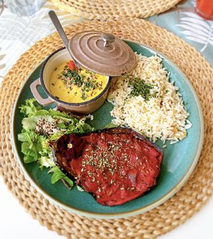 On of there a la carte dishes  at Alma Veg  in Carcavelos