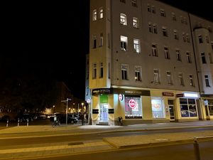 store front  at World of Pizza in Halle