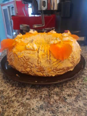 Carrot vegan cake at Los Padmitos - San Marcos in Quito