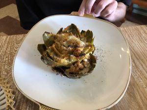 Baked artichoke  at Los Padmitos - San Marcos in Quito