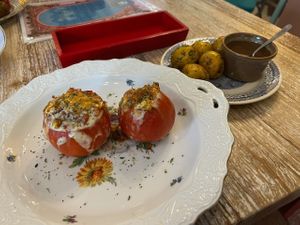 Baked tomatoes entree at Los Padmitos - San Marcos in Quito