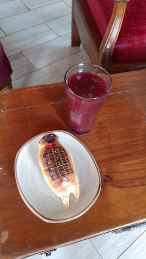 Colada morada at Los Padmitos - San Marcos in Quito