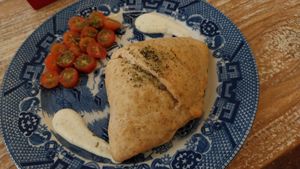 Samosa with vegan mayo at Los Padmitos - San Marcos in Quito