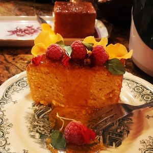 Tangerine cake at Los Padmitos - San Marcos in Quito