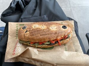 Vegan panini  at TIA - Lahuta in Tirana