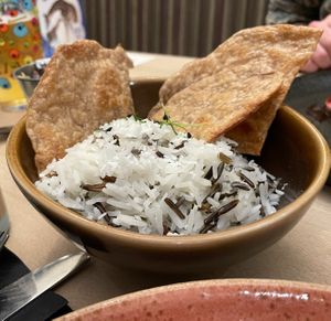 coconut wild rice, chapati  at The Faulkner in Chester