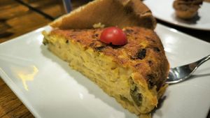 Tortilla vegan at Café Dublin in Vitoria Gasteiz