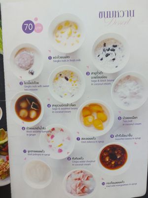 Dessert menu at Krua Baan Jun - ครัวบ้านจันทร์ โฮมโปรสันทราย in Chiang Mai