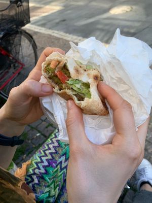 Falafel rulle at Lundafalafel in Lund