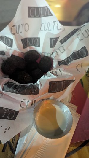 I only had the falafel but they were so good! With tahini sauce at Culto Bar in Rio De Janeiro