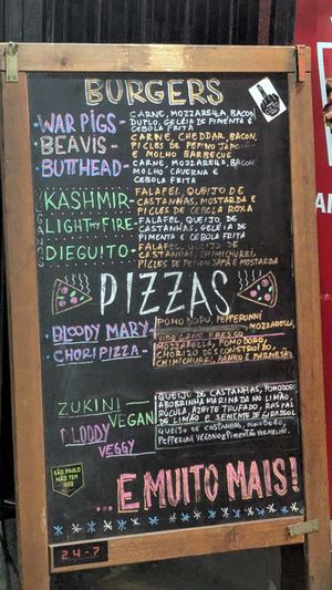 There are loads of other options on the actual menu at Culto Bar in Rio De Janeiro