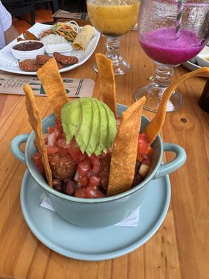 Chifrijo  at The Green Spoon in La Fortuna