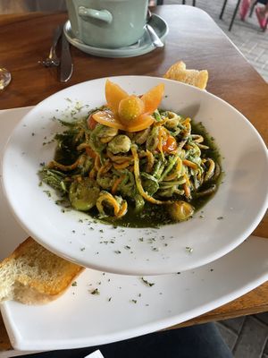 Vegan pesto  at The Green Spoon in La Fortuna