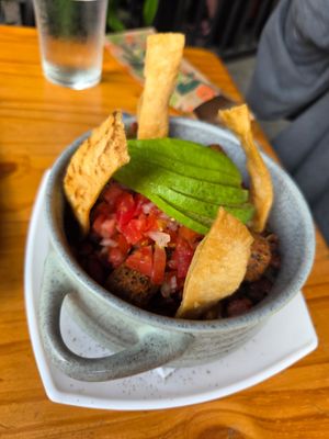 Chifrijo at The Green Spoon in La Fortuna