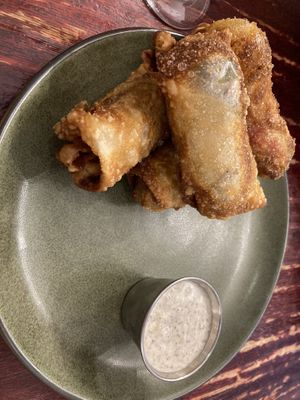 Philly cheese steak egg rolls   at UnBEETable  in Schenectady