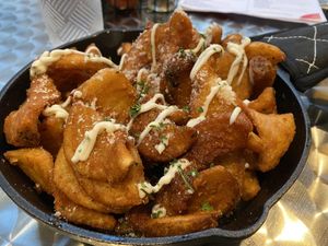 Truffle/garlic/parm side winders with ranch   at UnBEETable  in Schenectady