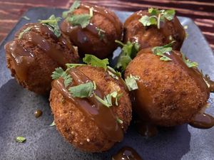 One of the delicious specials they’ve offered: fried curried chickpea and rice with tamarind sauce  at UnBEETable  in Schenectady