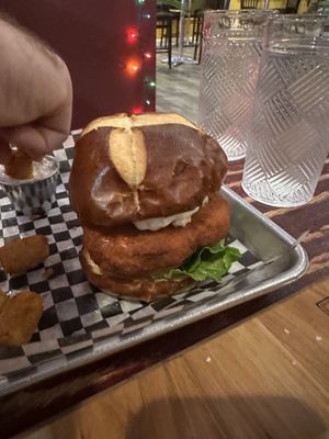 Buffalo chicken burger  at UnBEETable  in Schenectady